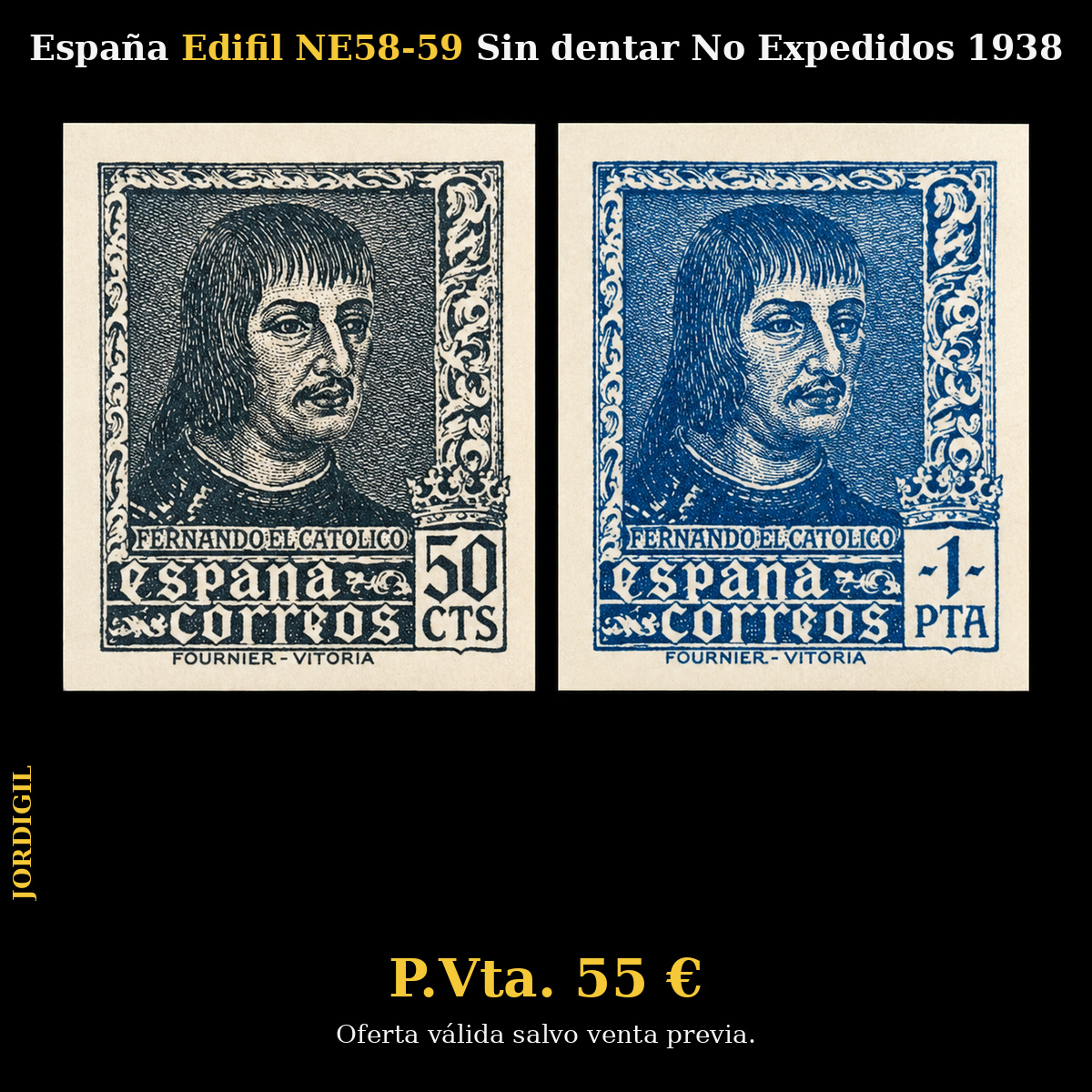 España · Edifil NE58-59 Sin dentar